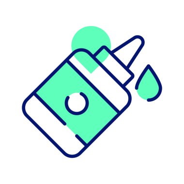 Yapışkan kırtasiye malzemelerinin vektörü olan bu muhteşem yapıştırıcı şişesini modern tarzda kapın.