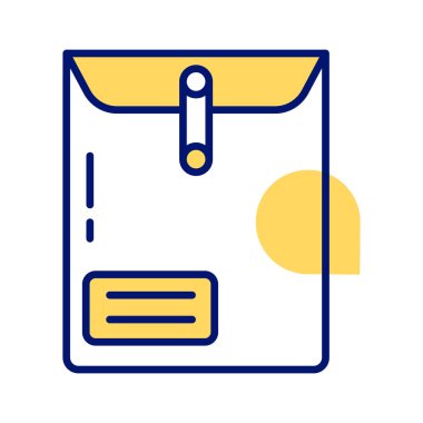 A sleek and secure representation of organized communication. An icon of long document envelope