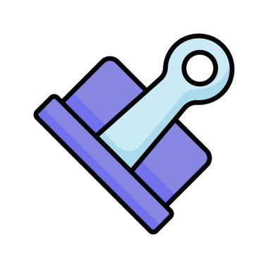 Bulldog klipsi vektör tasarımı, modern tarzda klasör simgesi, ataç