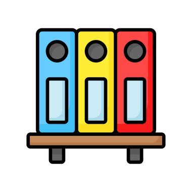 Dosya dizinlerinin iyi dizayn edilmiş simgesi, belge arşivlerinin premium vektörü, klasörler vektör tasarımı