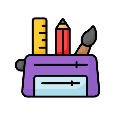 Kalem durumu vektör tasarımı, simge kullanmaya hazır, beyaz arkaplanda izole edilmiş