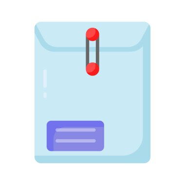 A sleek and secure representation of organized communication. An icon of long document envelope