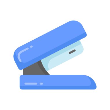 A creative icon of stapler in trendy style, stationery item, office supplies