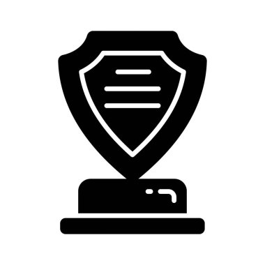 Kalkan ödül simgesi, vektör kullanmaya hazır, beyaz arkaplanda izole