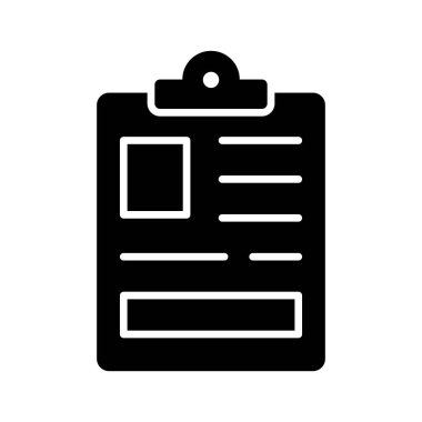 Modern biçimdeki pano vektör tasarımı, kontrol listesi veya bilgi kağıt simgesi