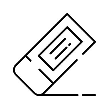 Modern silgi simgesi, modaya uygun düzenlenebilir biçim vektörü