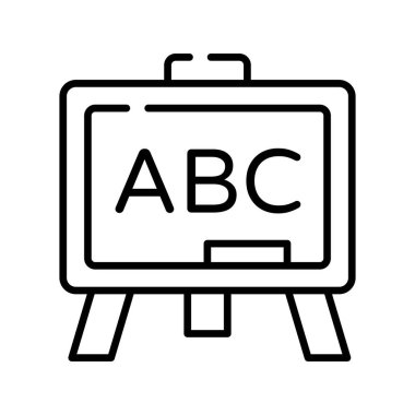 Tahta alfabesi, sınıf tahtası, okul yönetim kurulu, İngilizce sınıfı.