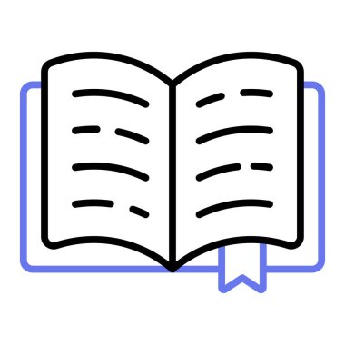 Beyaz arkaplanda izole edilmiş bu şaşırtıcı kitap simgesini indir