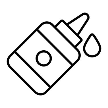 Yapışkan kırtasiye malzemelerinin vektörü olan bu muhteşem yapıştırıcı şişesini modern tarzda kapın.