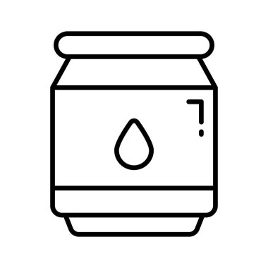 Yapışkan kırtasiyenin vektörü olan bu muhteşem yapıştırıcı kavanozu simgesini modern tarzda kapın