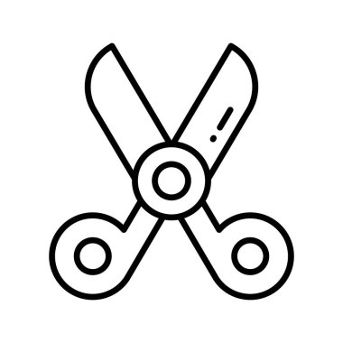 Makasların makas simgesini modaya uygun olarak tasarladı, vektör kullanmaya hazır