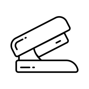 A creative icon of stapler in trendy style, stationery item, office supplies