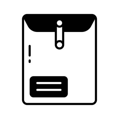 A sleek and secure representation of organized communication. An icon of long document envelope
