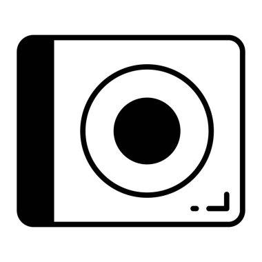 Modern cd rom vektörü, modaya uygun tasarım tarzında bir dvd oynatıcı simgesi