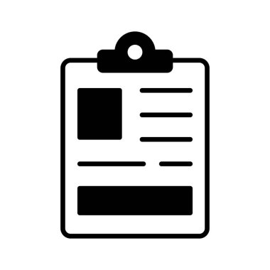 Modern biçimdeki pano vektör tasarımı, kontrol listesi veya bilgi kağıt simgesi