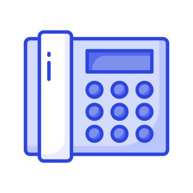 Eski telefon simgesi, sabit hattın vektör tasarımı