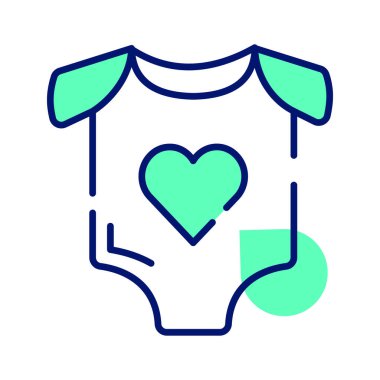 Icon of baby romper in modern style, baby dress vector design