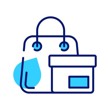 See this shopping bag with box, a well crafted icon of shopping bag