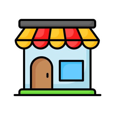 Store icon vector, editable vector of shop