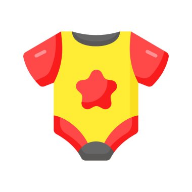 Icon of baby romper in modern style, baby dress vector design