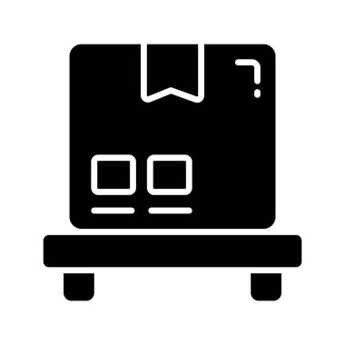 Box on a pallet, vector of logistics collection, cargo box pallet icon
