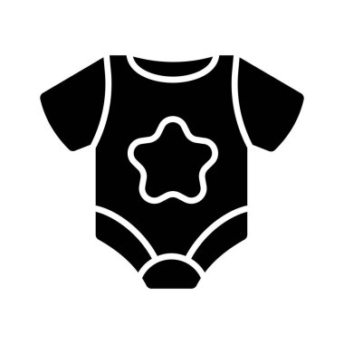 Icon of baby romper in modern style, baby dress vector design