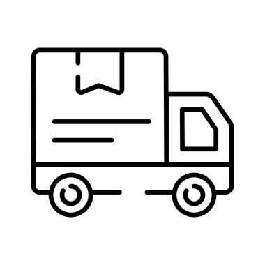 Modern tasarım tarzında kargo kamyonunun son moda vektörü