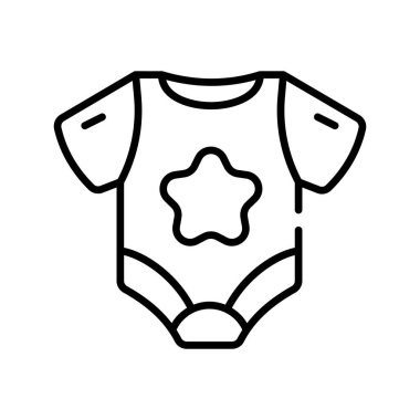 Icon of baby romper in modern style, baby dress vector design