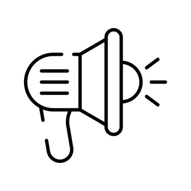 Bu güzel tasarlanmış megafon simgesini düzenlenebilir şekilde tut, hoparlörün kişiselleştirilebilir bir vektörü.