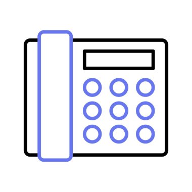 Eski telefon simgesi, sabit hattın vektör tasarımı