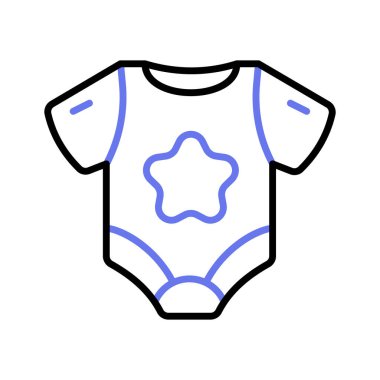Icon of baby romper in modern style, baby dress vector design