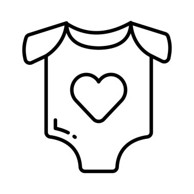 Icon of baby romper in modern style, baby dress vector design