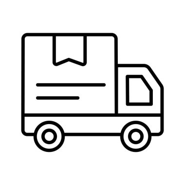 Modern tasarım tarzında kargo kamyonunun son moda vektörü