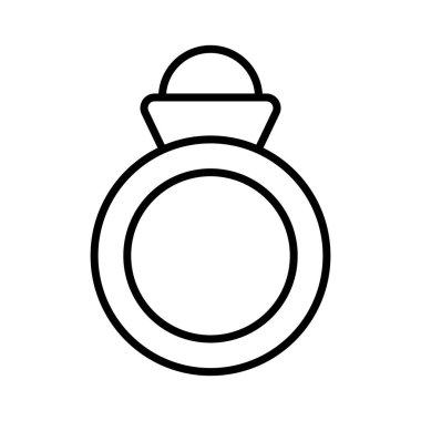 Taştan bir yüzük, iyi işlenmiş değerli taştan bir simge, beyaz arka planda izole edilmiş.