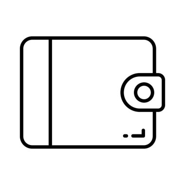 Vector of cash wallet, icon of wallet having currency in editable style