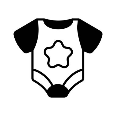 Icon of baby romper in modern style, baby dress vector design