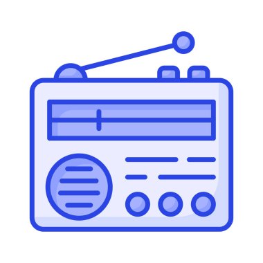 Bu güzel radyo ikonunu, eski yayın cihazını tutun.
