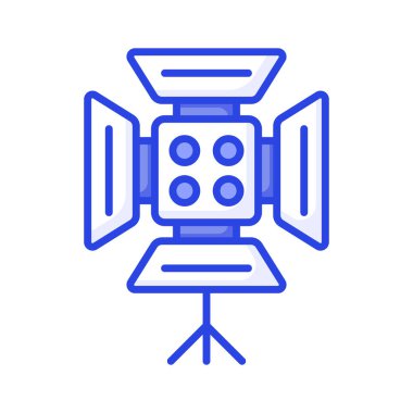 Carefully crafted vector of studio light, icon of spotlight in trendy style