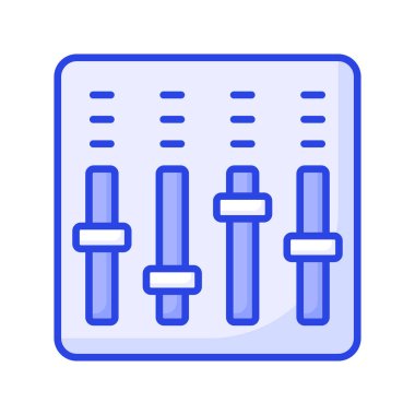 Sound equalizer vector design, isolated on white background