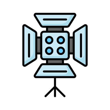Carefully crafted vector of studio light, icon of spotlight in trendy style