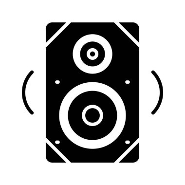 Audio speaker vector design in in trendy style, isolated on white background