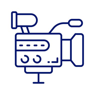 Moda tarzında Retro film kamera vektör tasarımı, profesyonel video kamera tasarımı