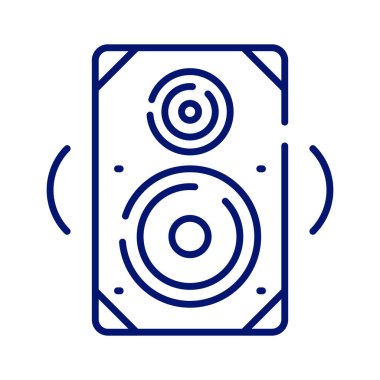 Audio speaker vector design in in trendy style, isolated on white background