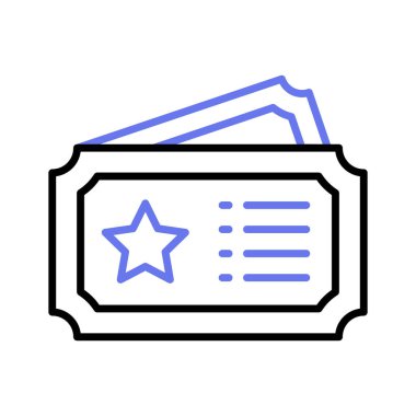 Biletlerin bu güzel tasarlanmış vektörünü modern tarzda işaretleyin