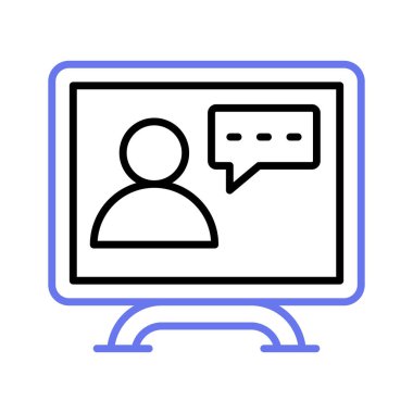 Online chat vector design, ready for premium use