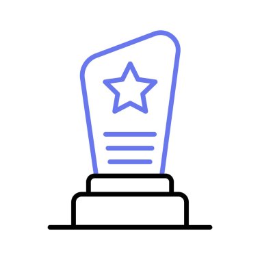 Star shield award vector design, film award, pride of performance