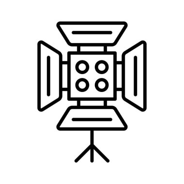Carefully crafted vector of studio light, icon of spotlight in trendy style