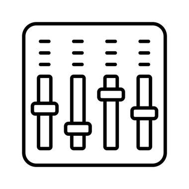 Sound equalizer vector design, isolated on white background