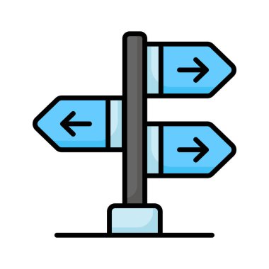 Bu inanılmaz işaret direğini modern biçim, yön tahtası veya bilgi panosu simgesinde tut