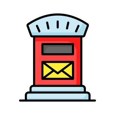 An icon of postal box, mail box vector design, postbox icon
